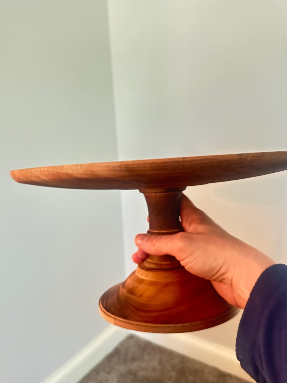 Wooden cake stand pedestal 12” diameter - Picture 5 of 5